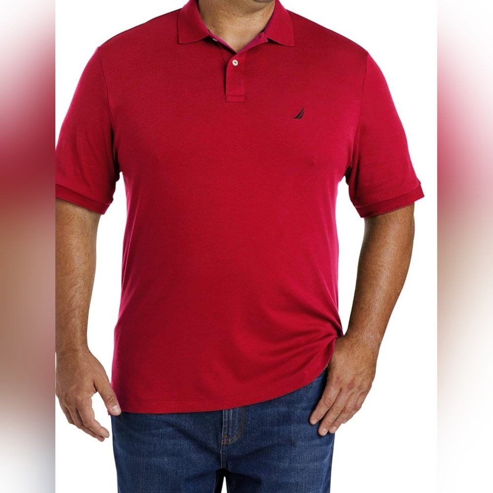 Nautica Men's Red Polo Shirt Sz Large New
